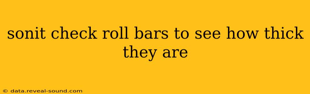 sonit check roll bars to see how thick they are