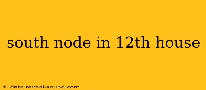 south node in 12th house