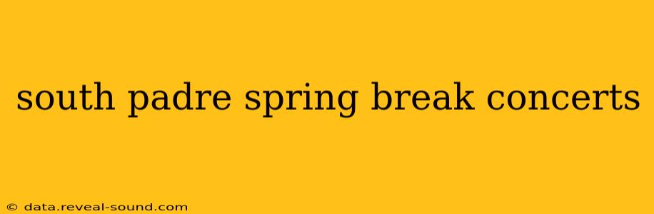 south padre spring break concerts