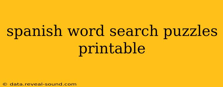 spanish word search puzzles printable