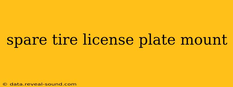 spare tire license plate mount