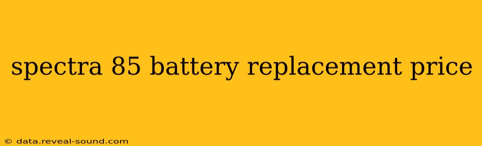 spectra 85 battery replacement price