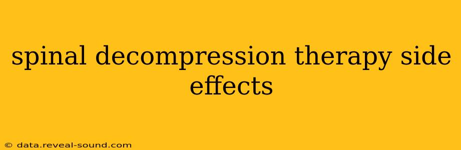 spinal decompression therapy side effects