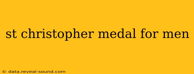 st christopher medal for men