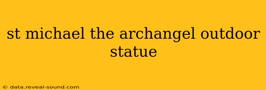 st michael the archangel outdoor statue