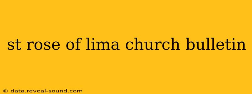 st rose of lima church bulletin