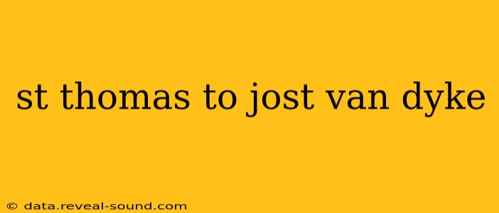 st thomas to jost van dyke