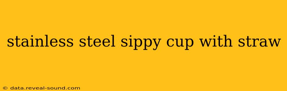 stainless steel sippy cup with straw