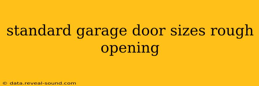 standard garage door sizes rough opening