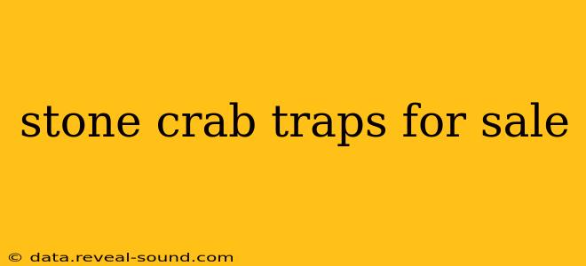 stone crab traps for sale
