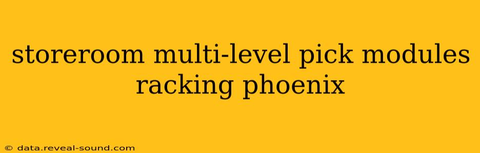 storeroom multi-level pick modules racking phoenix