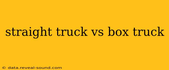 straight truck vs box truck