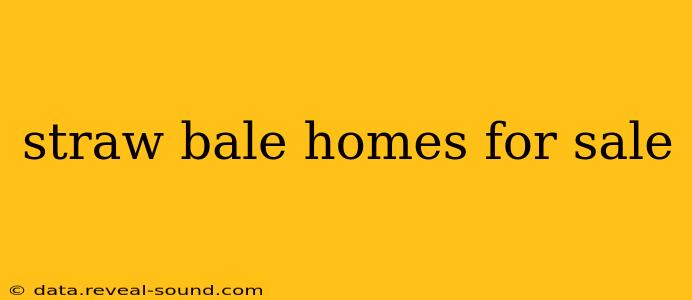 straw bale homes for sale