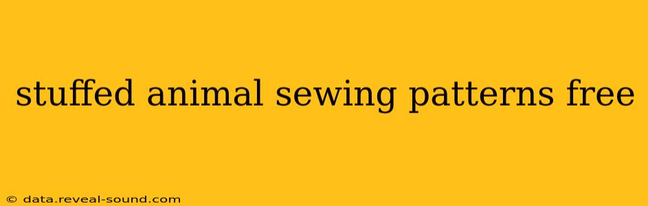 stuffed animal sewing patterns free