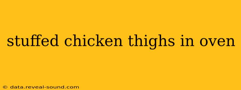 stuffed chicken thighs in oven