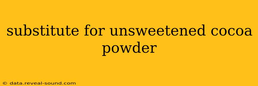 substitute for unsweetened cocoa powder