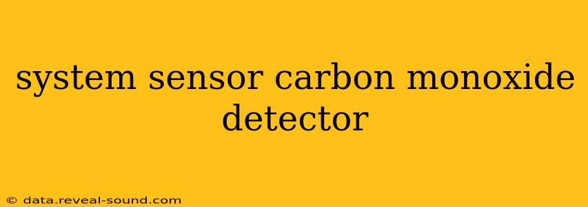 system sensor carbon monoxide detector