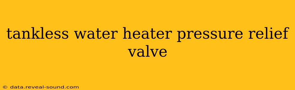tankless water heater pressure relief valve