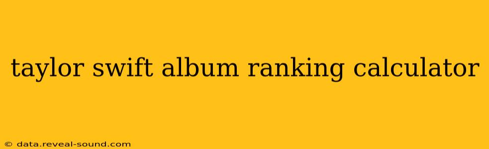 taylor swift album ranking calculator