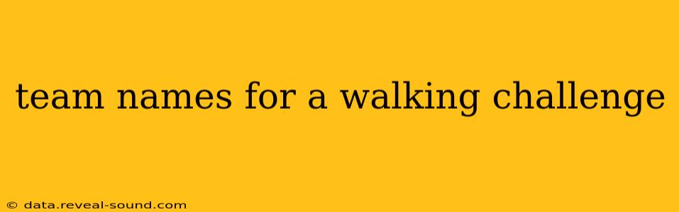 team names for a walking challenge