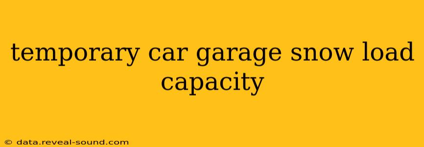 temporary car garage snow load capacity