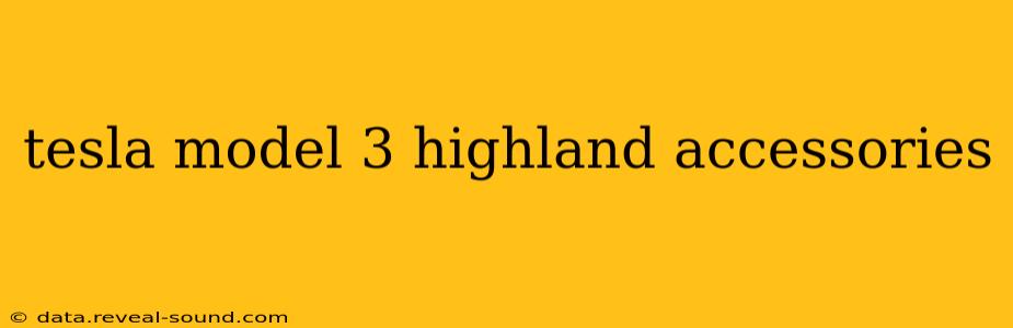 tesla model 3 highland accessories