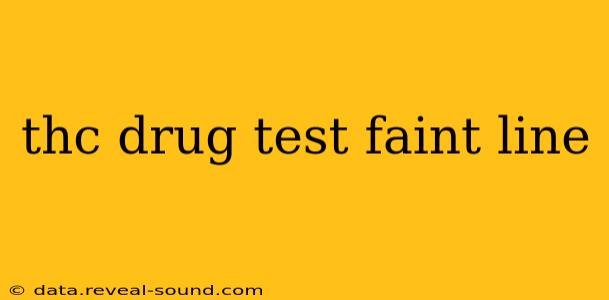 thc drug test faint line