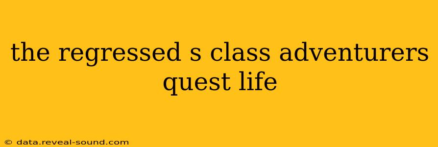 the regressed s class adventurers quest life