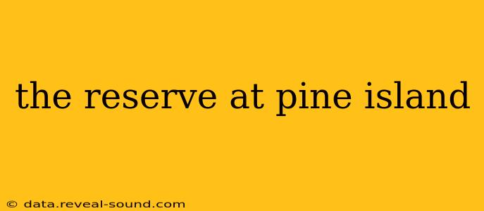 the reserve at pine island