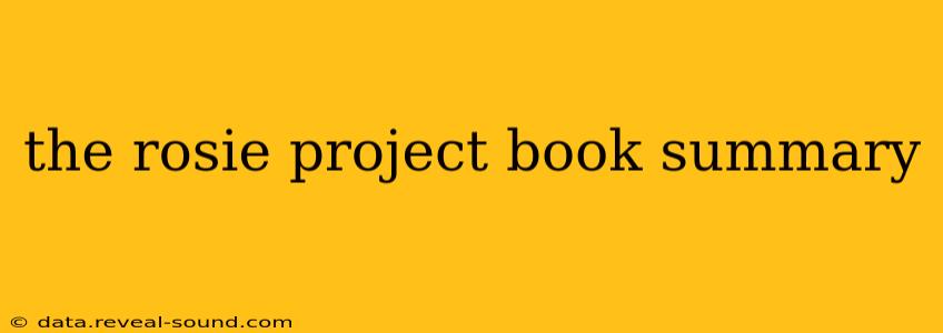 the rosie project book summary