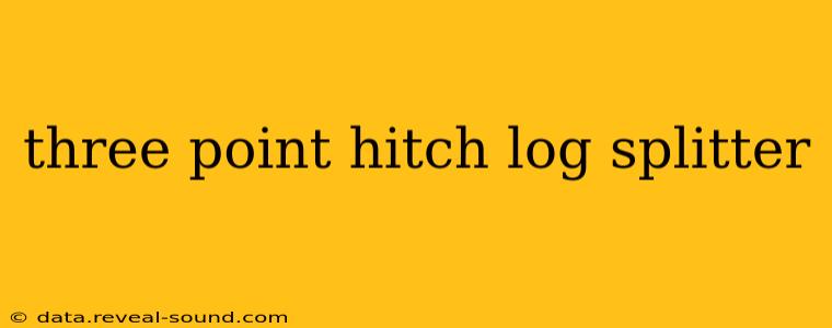 three point hitch log splitter