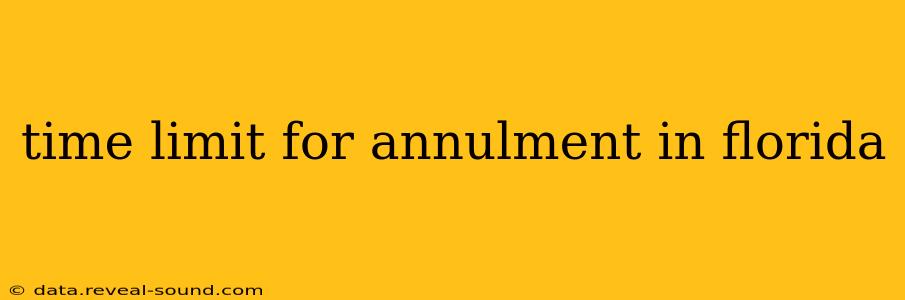 time limit for annulment in florida