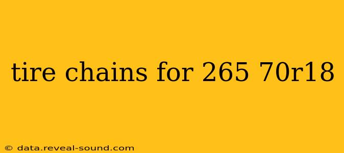 tire chains for 265 70r18