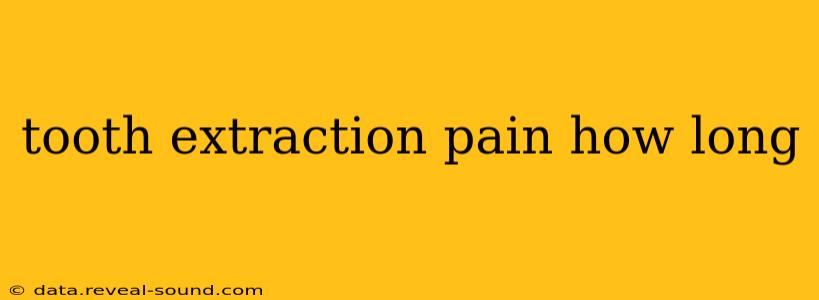 tooth extraction pain how long