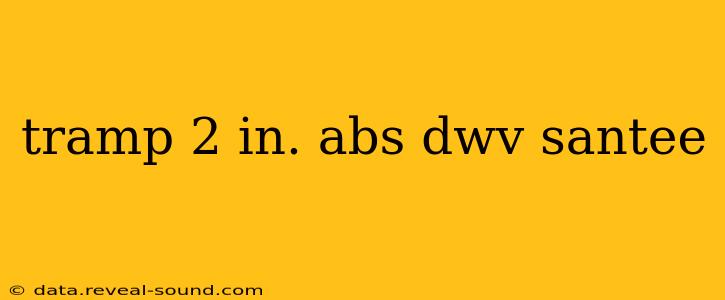 tramp 2 in. abs dwv santee