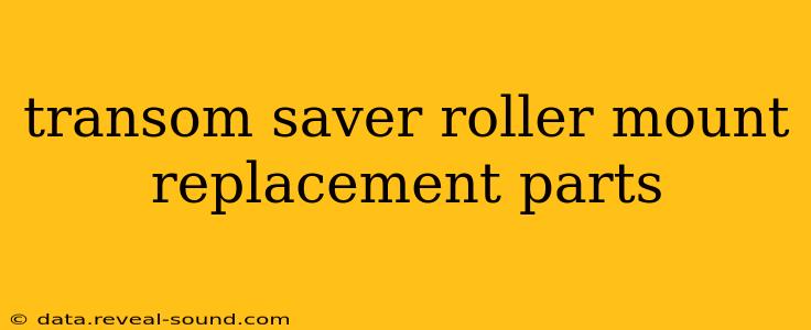 transom saver roller mount replacement parts