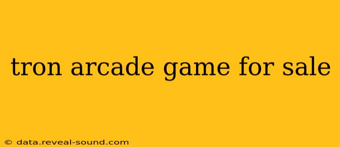 tron arcade game for sale