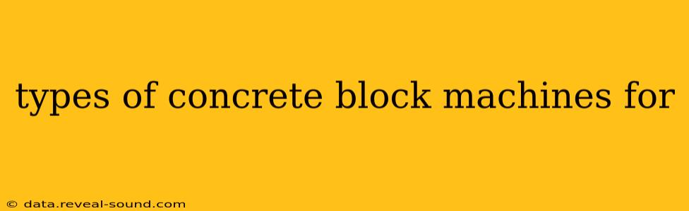 types of concrete block machines for