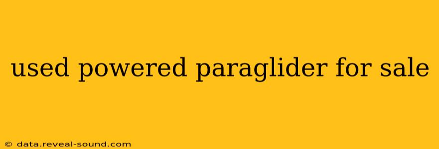 used powered paraglider for sale