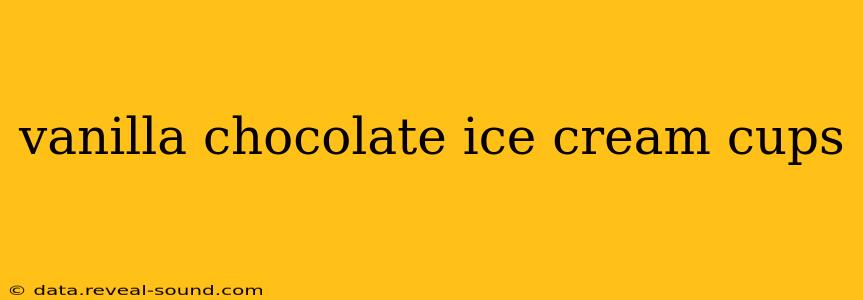 vanilla chocolate ice cream cups