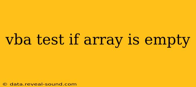 vba test if array is empty