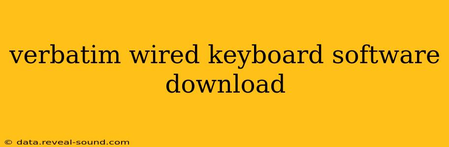 verbatim wired keyboard software download