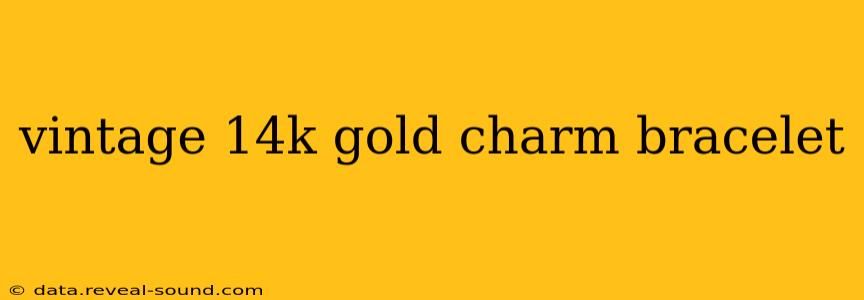 vintage 14k gold charm bracelet