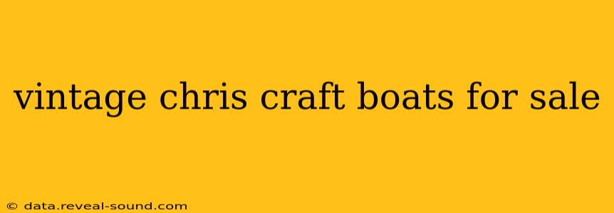 vintage chris craft boats for sale