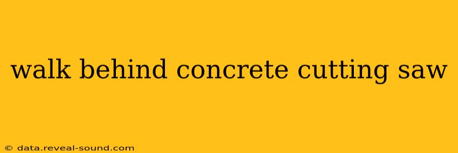walk behind concrete cutting saw