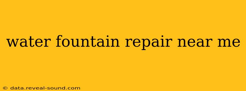 water fountain repair near me