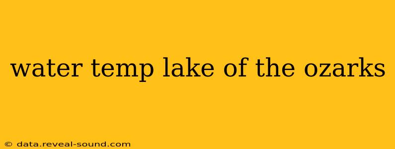 water temp lake of the ozarks