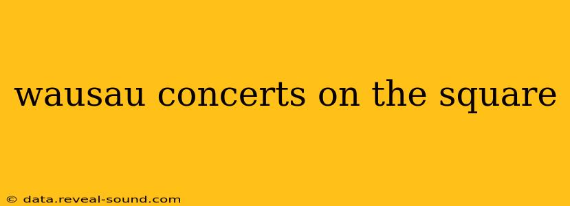 wausau concerts on the square