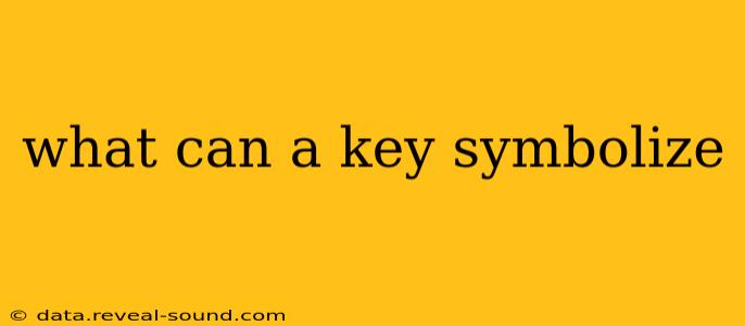what can a key symbolize