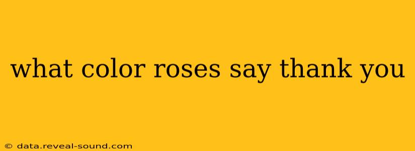 what color roses say thank you